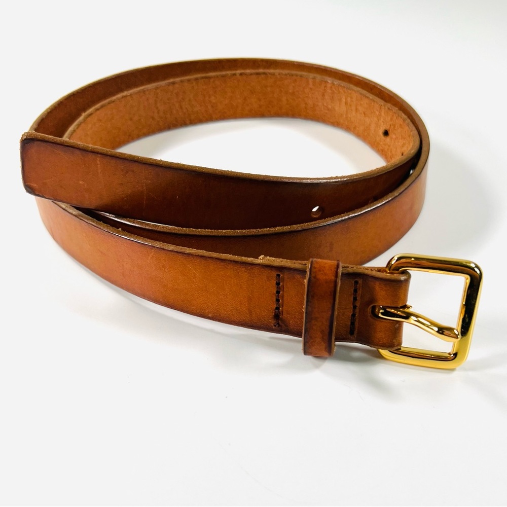 J. Crew Tan Nutmeg Classic Genuine Italian Leather Belt